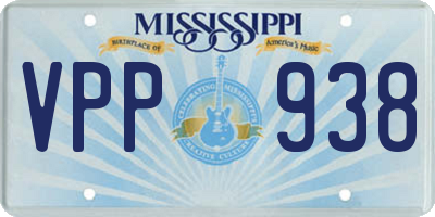 MS license plate VPP938