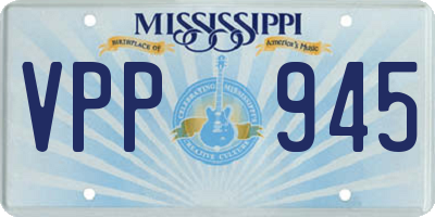 MS license plate VPP945