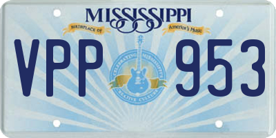 MS license plate VPP953