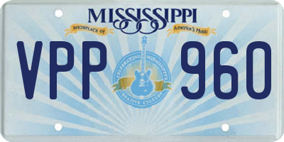 MS license plate VPP960