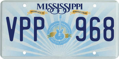 MS license plate VPP968