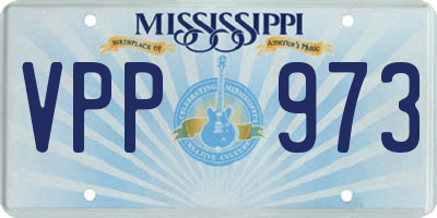MS license plate VPP973