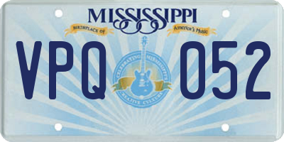 MS license plate VPQ052