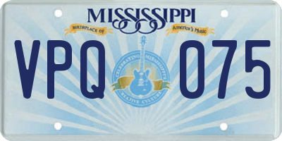 MS license plate VPQ075