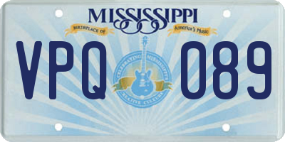 MS license plate VPQ089