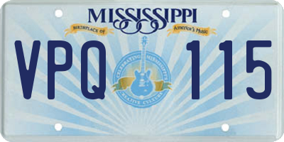 MS license plate VPQ115