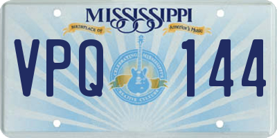 MS license plate VPQ144