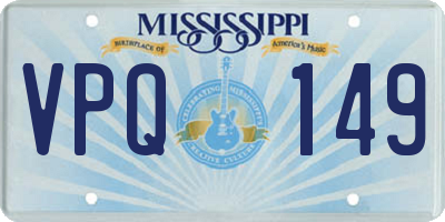 MS license plate VPQ149