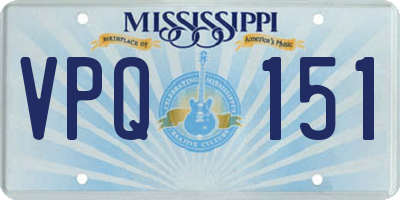 MS license plate VPQ151