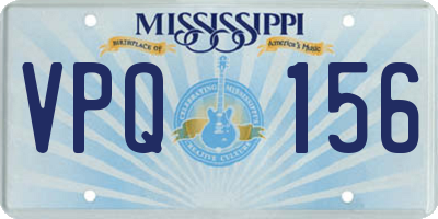 MS license plate VPQ156