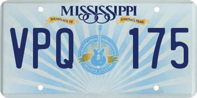 MS license plate VPQ175