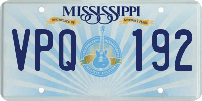 MS license plate VPQ192