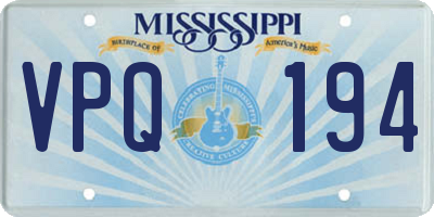 MS license plate VPQ194