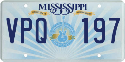 MS license plate VPQ197