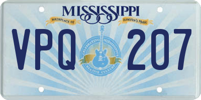 MS license plate VPQ207