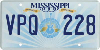 MS license plate VPQ228