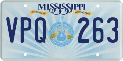 MS license plate VPQ263