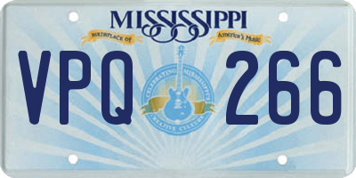 MS license plate VPQ266