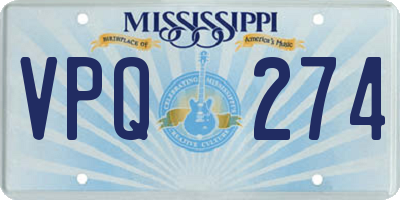 MS license plate VPQ274