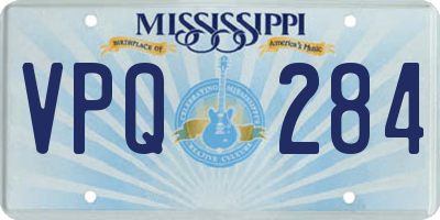 MS license plate VPQ284