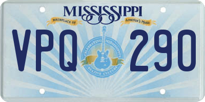 MS license plate VPQ290