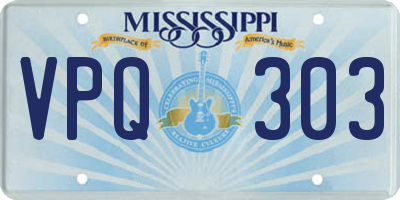 MS license plate VPQ303