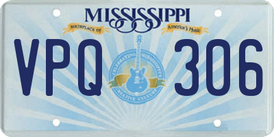 MS license plate VPQ306
