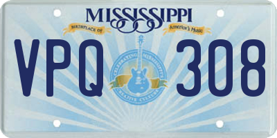 MS license plate VPQ308