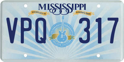 MS license plate VPQ317