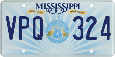 MS license plate VPQ324