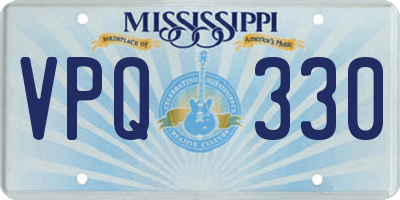 MS license plate VPQ330