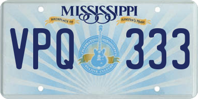 MS license plate VPQ333