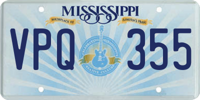 MS license plate VPQ355