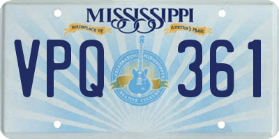 MS license plate VPQ361