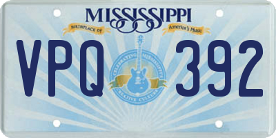 MS license plate VPQ392