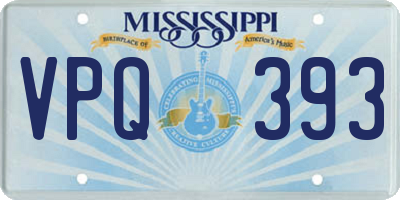 MS license plate VPQ393