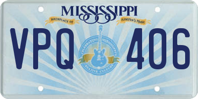 MS license plate VPQ406