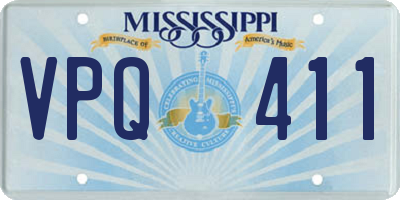 MS license plate VPQ411