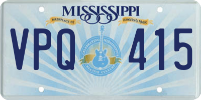 MS license plate VPQ415