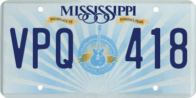 MS license plate VPQ418