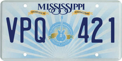 MS license plate VPQ421