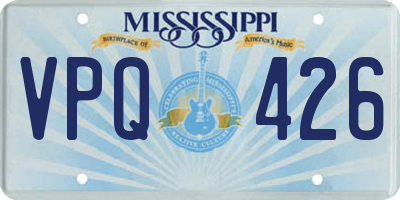 MS license plate VPQ426