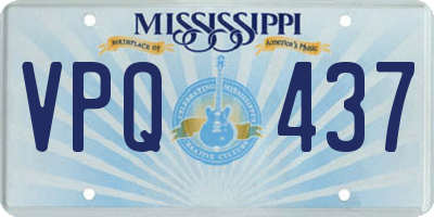 MS license plate VPQ437
