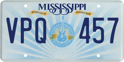 MS license plate VPQ457