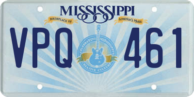 MS license plate VPQ461