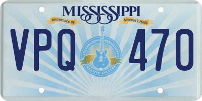 MS license plate VPQ470