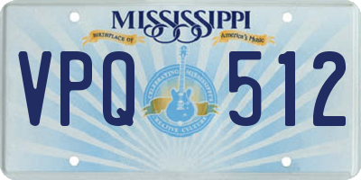 MS license plate VPQ512