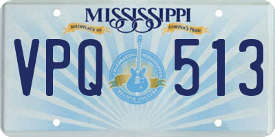 MS license plate VPQ513