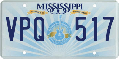 MS license plate VPQ517