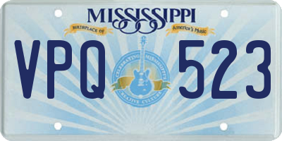 MS license plate VPQ523